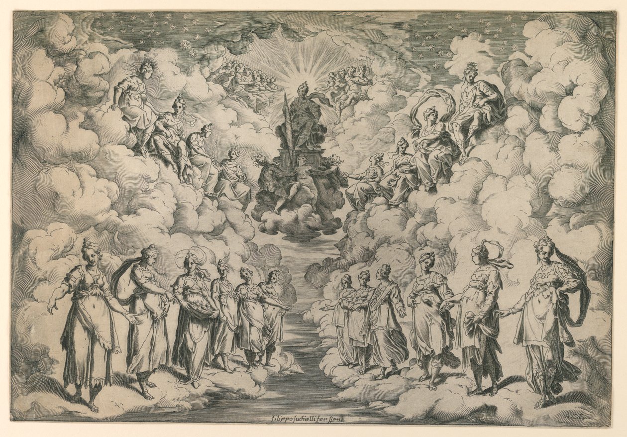 领域的和谐 作者 阿戈斯蒂诺·卡拉奇（Agostino Carracci）