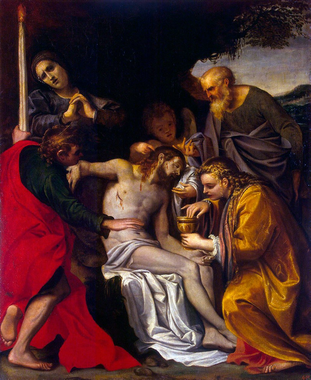 对基督的哀叹》，约1586年。 作者 阿戈斯蒂诺·卡拉奇（Agostino Carracci）