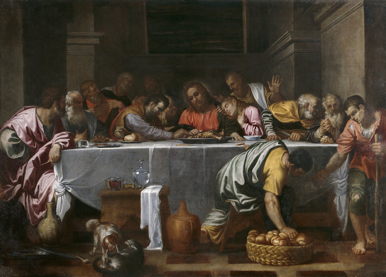 最后的晚餐 作者 阿戈斯蒂诺·卡拉奇（Agostino Carracci）