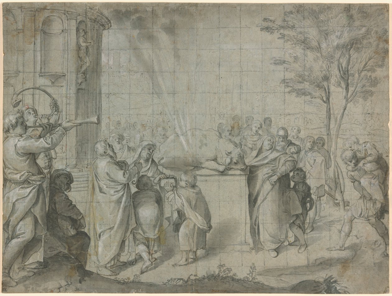 佩利亚斯向海神献祭 作者 阿戈斯蒂诺·卡拉奇（Agostino Carracci）