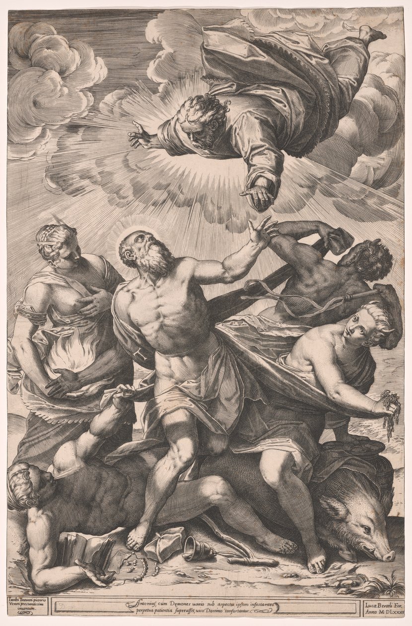 圣安东尼的诱惑 作者 阿戈斯蒂诺·卡拉奇（Agostino Carracci）