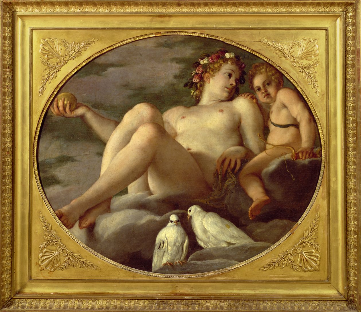 金星和丘比特，1580-1600 作者 阿戈斯蒂诺·卡拉奇（Agostino Carracci）