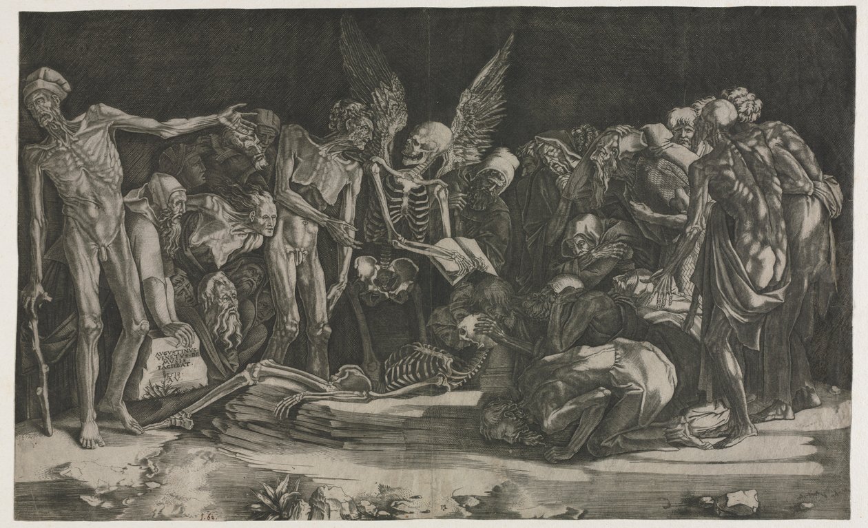 死亡与名望寓言，1518年。 作者 Agostino Musi