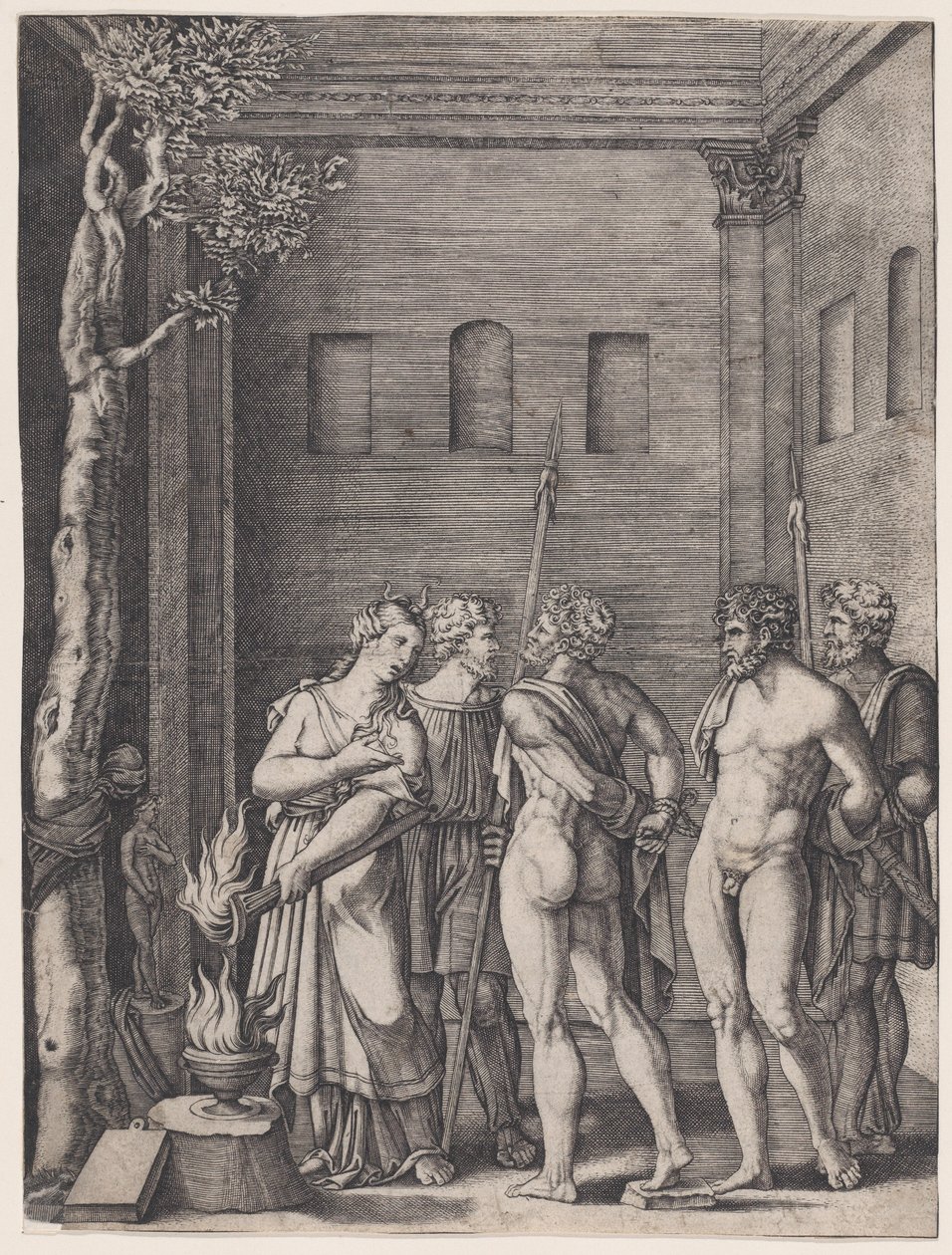 Iphigenia, 约1514-36. 作者 阿戈斯蒂诺·韦内齐亚诺