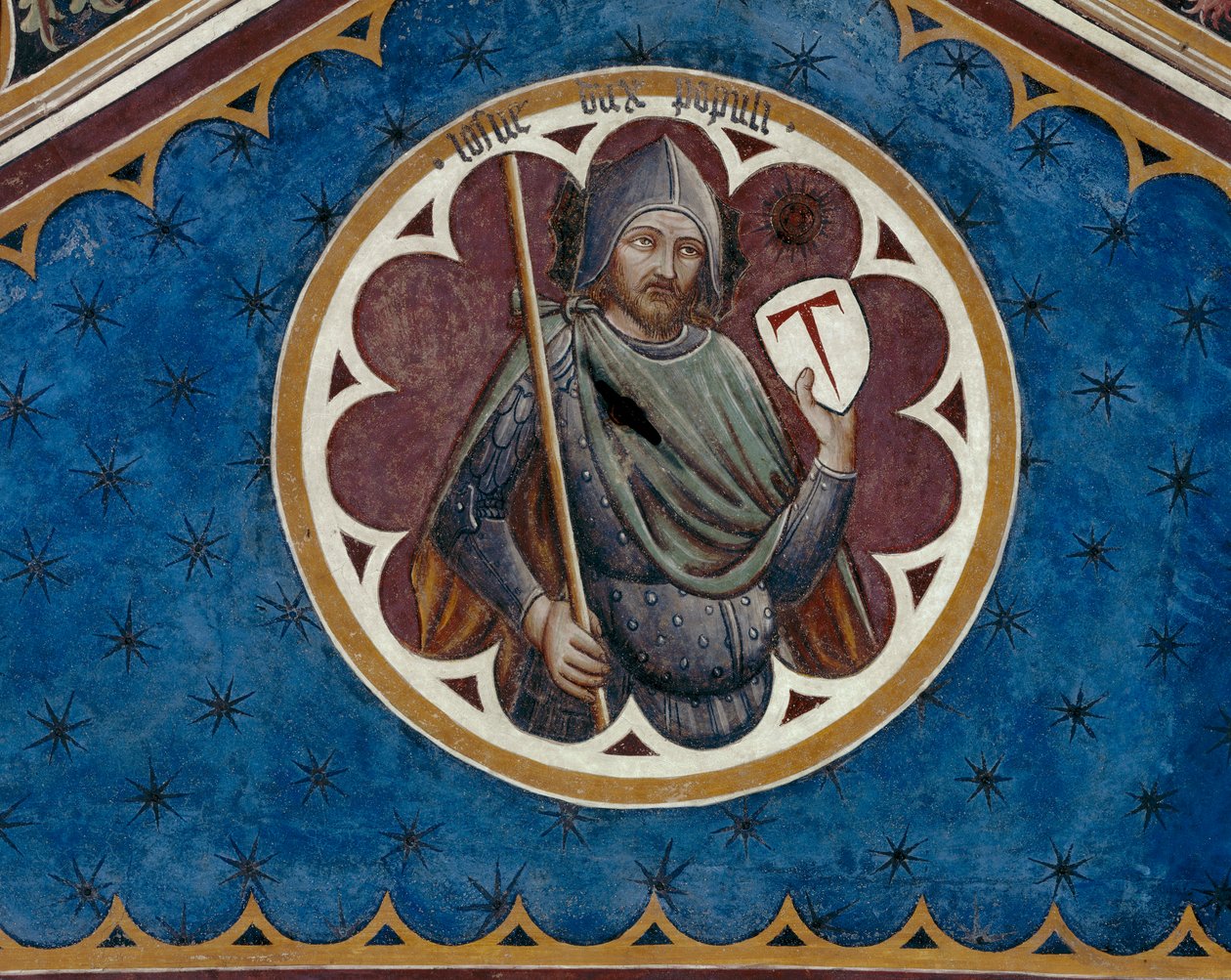 Lotharius, dux populi, 天花板第四跨度的细节（壁画 作者 Agostino di Marsiglio