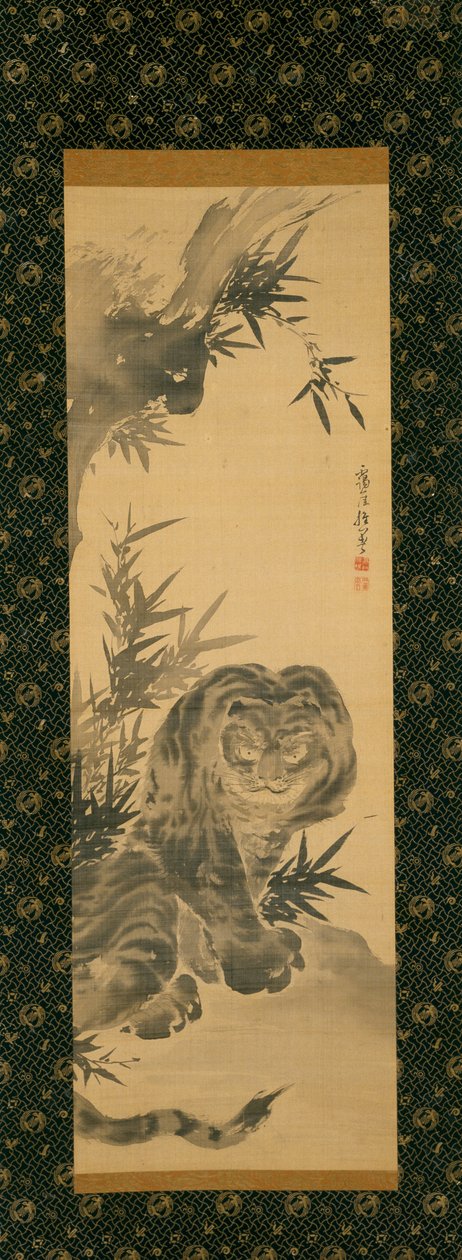 老虎和竹子，十九世纪初 作者 爱爱爱爱