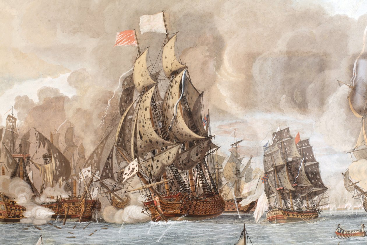 海军战役于1782年4月12日在瓜德罗普岛附近进行 作者 艾米·路易·杜莫林