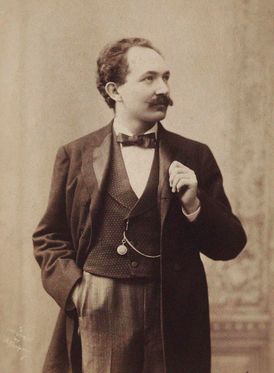 钢琴家和作曲家Leopold Godowsky的肖像，1870-1938年，约1895年。 作者 艾米·杜邦（Aime Dupont）