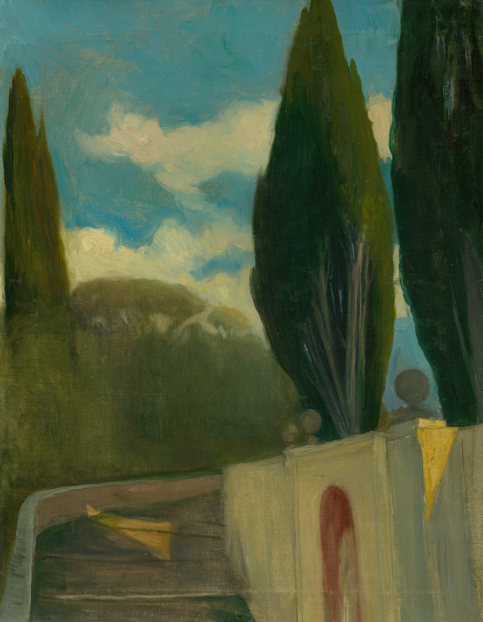 乡村，约 1890-98（布面油画） 作者 阿科斯·阿兰约西