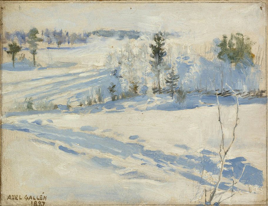TalvimaisemanEnglish：Winter Landscapen瑞典语：冬季景观 作者 阿克塞利·加伦·卡莱拉