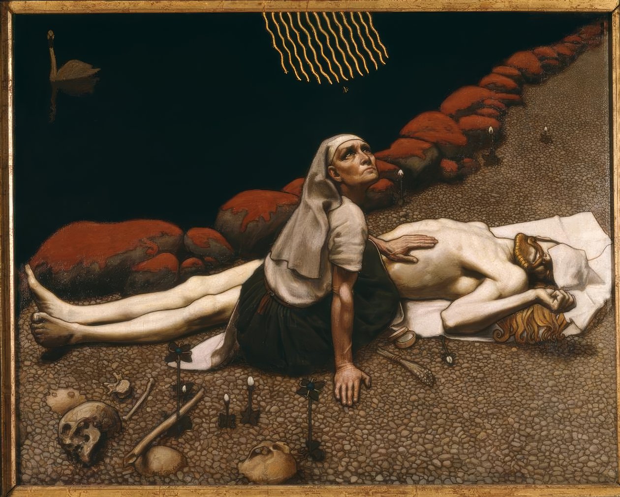 A.Gallen-Kallela，Mutter des Lemminkain。 作者 阿克塞利·加伦·卡莱拉