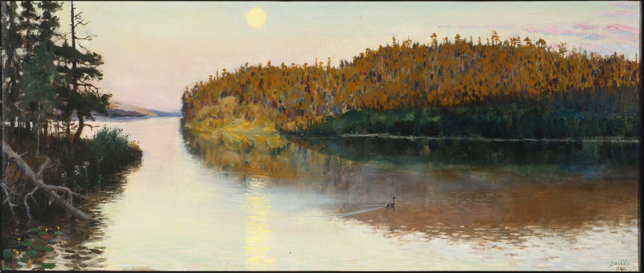 1890年在库莫（Kuhmo）造景。 作者 阿克塞利·加伦·卡莱拉