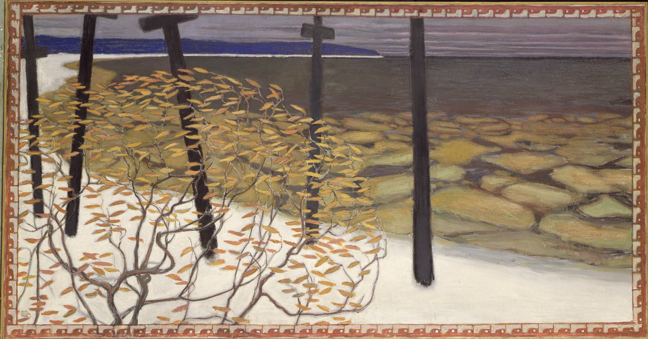 秋天，五个十字架（布面油画），1902年 作者 阿克塞利·瓦尔德马尔·加伦·卡莱拉