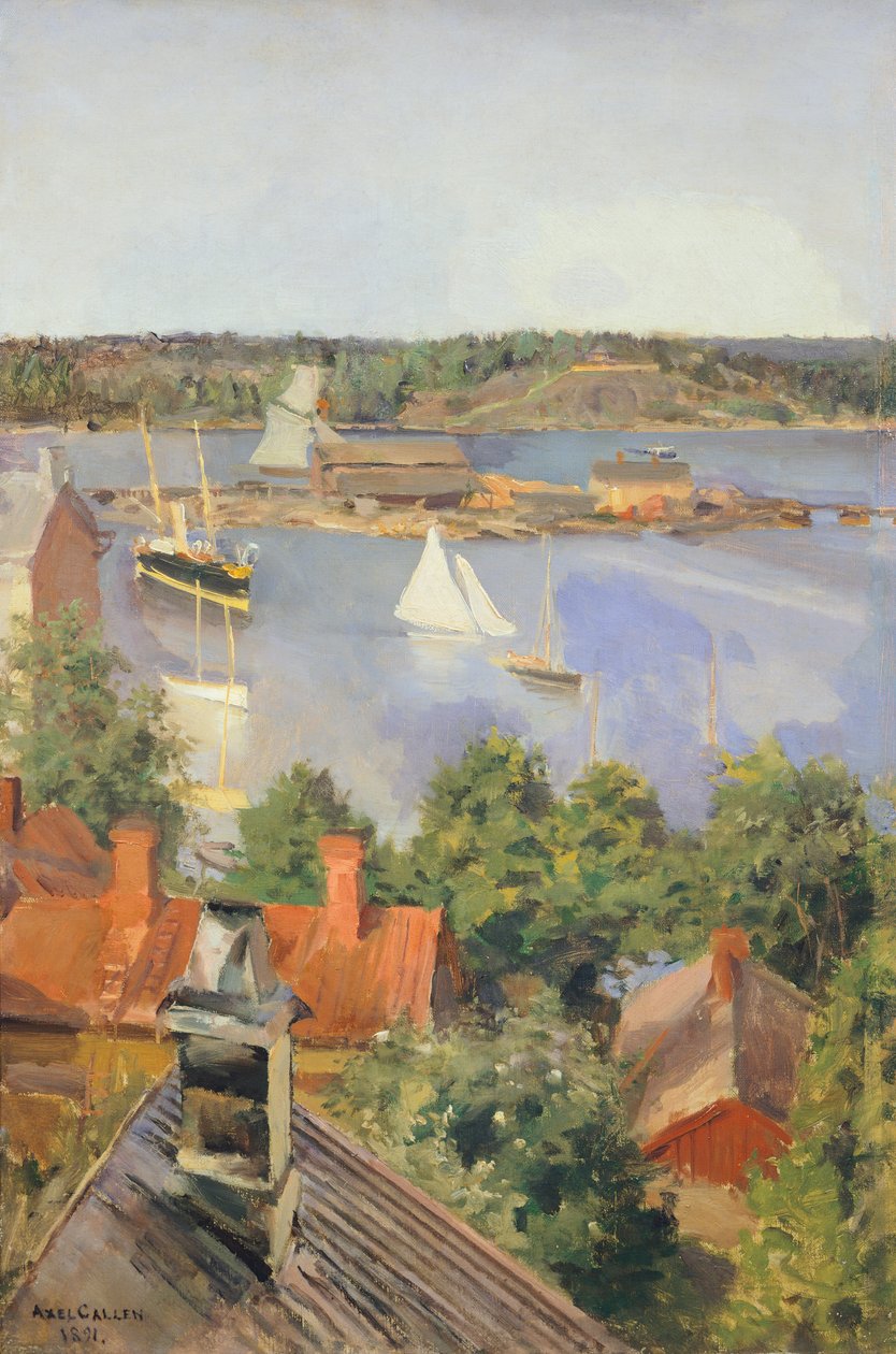 赫尔辛基北港 / Akseli Gallen-Kallela，芬兰 19 世纪 作者 阿克塞利·瓦尔德马尔·加伦·卡莱拉