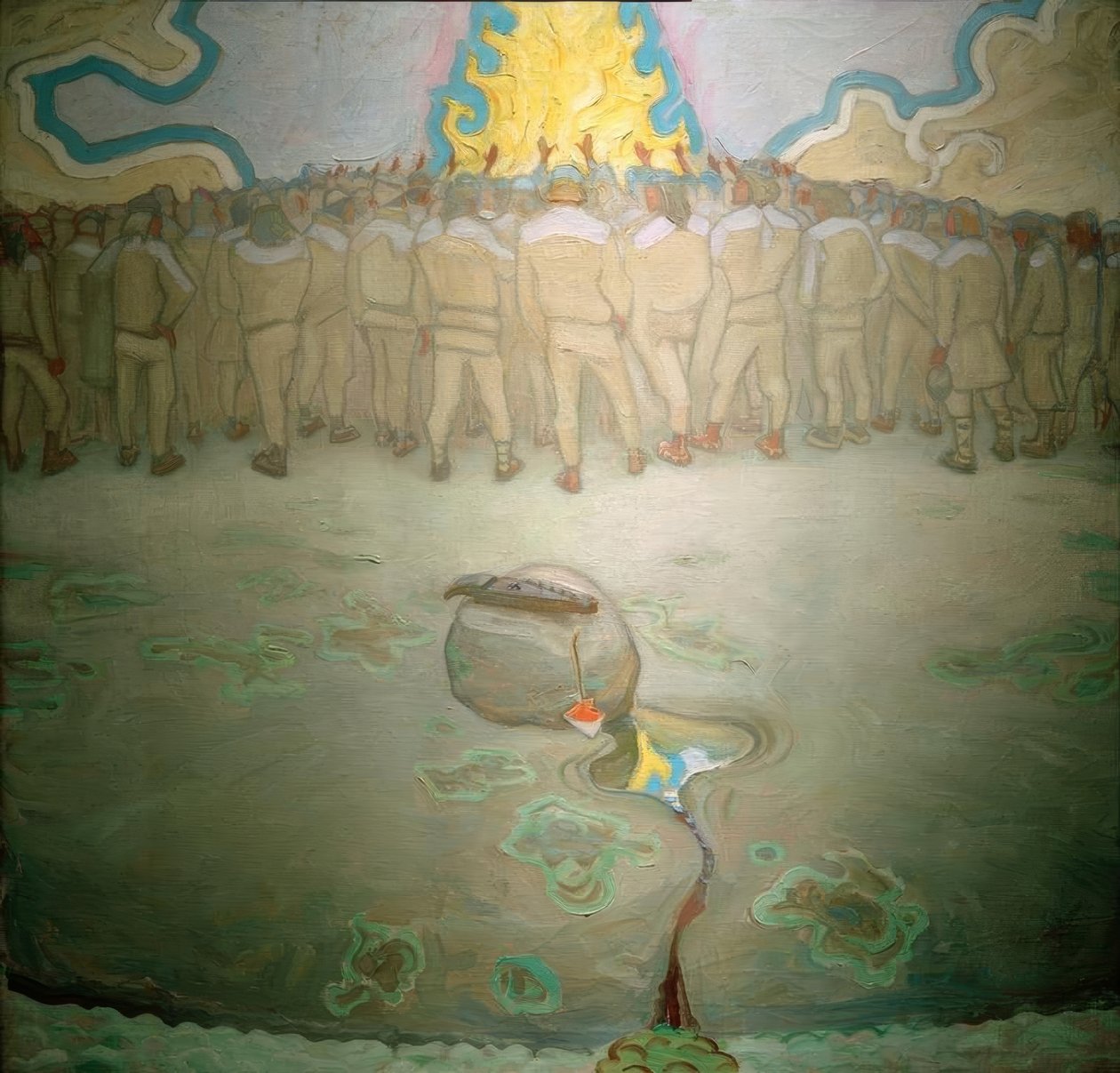 加伦·卡莱拉（A.Gallen-Kallela），《火的崇拜》 作者 阿克塞利·瓦尔德马尔·加伦·卡莱拉