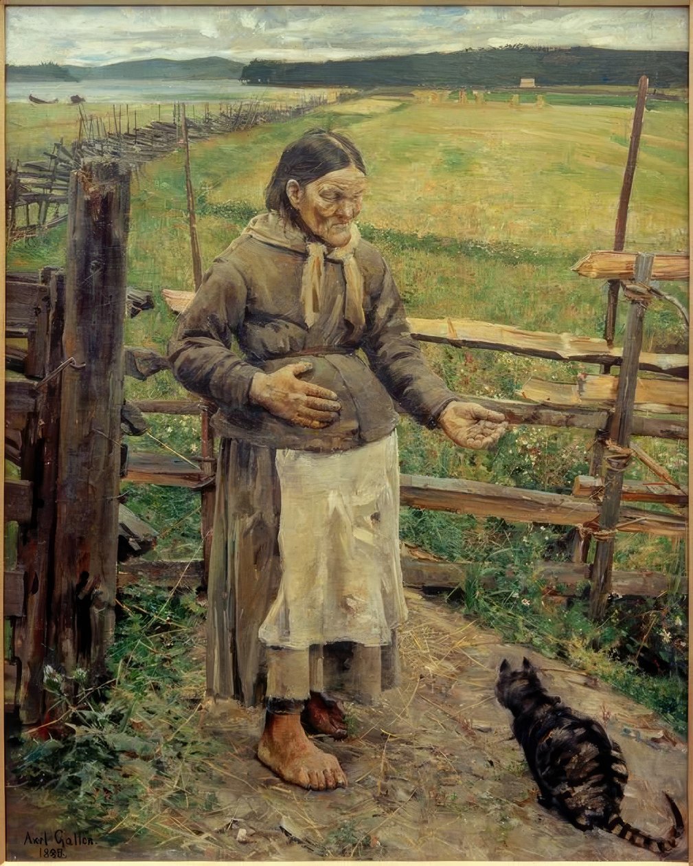 老女人与猫 作者 阿克塞利·瓦尔德马尔·加伦·卡莱拉