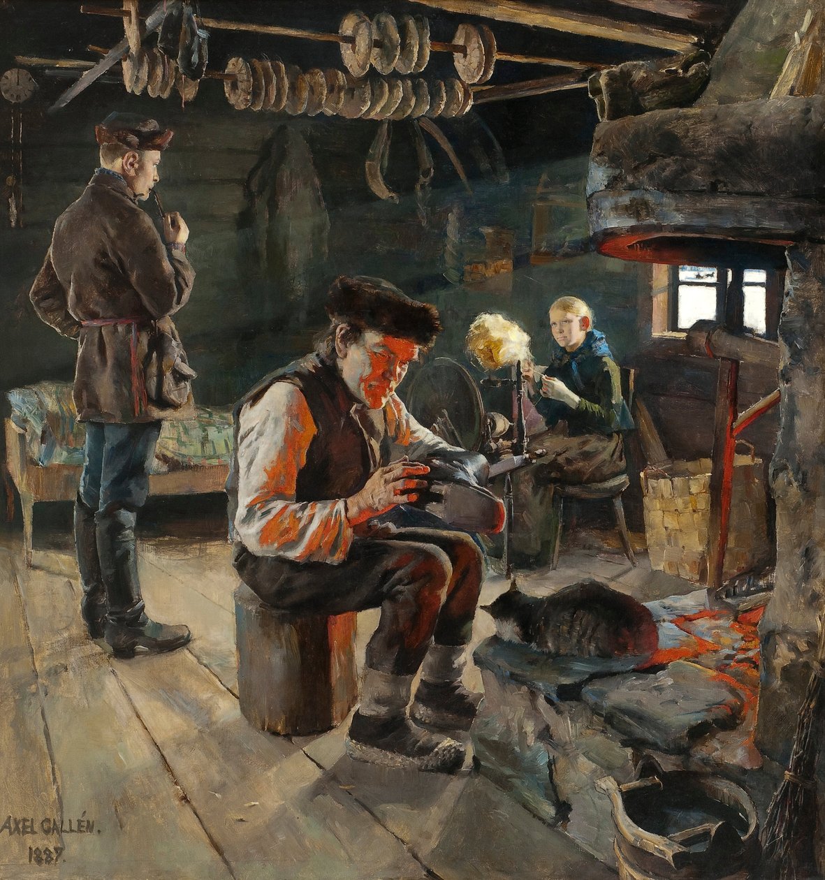 La vie rustique - he Rustic Life - Akseli Gallen-Kallela (1865-1931). Oil on canvas 作者 阿克塞利·瓦尔德马尔·加伦·卡莱拉