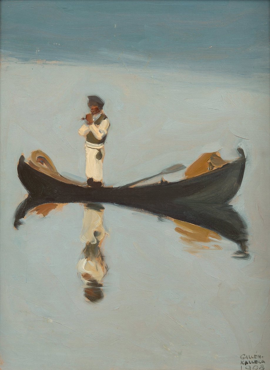 钓鱼的人 par Gallen-Kallela, Akseli (1865-1931) 作者 阿克塞利·瓦尔德马尔·加伦·卡莱拉