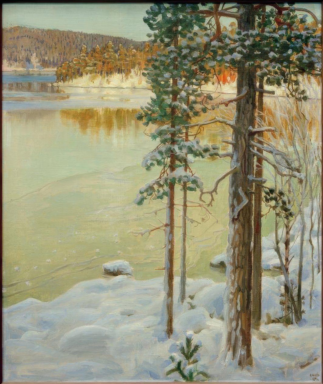 Zugefrorener See，Ruovesi 作者 阿克塞利·瓦尔德马尔·加伦·卡莱拉
