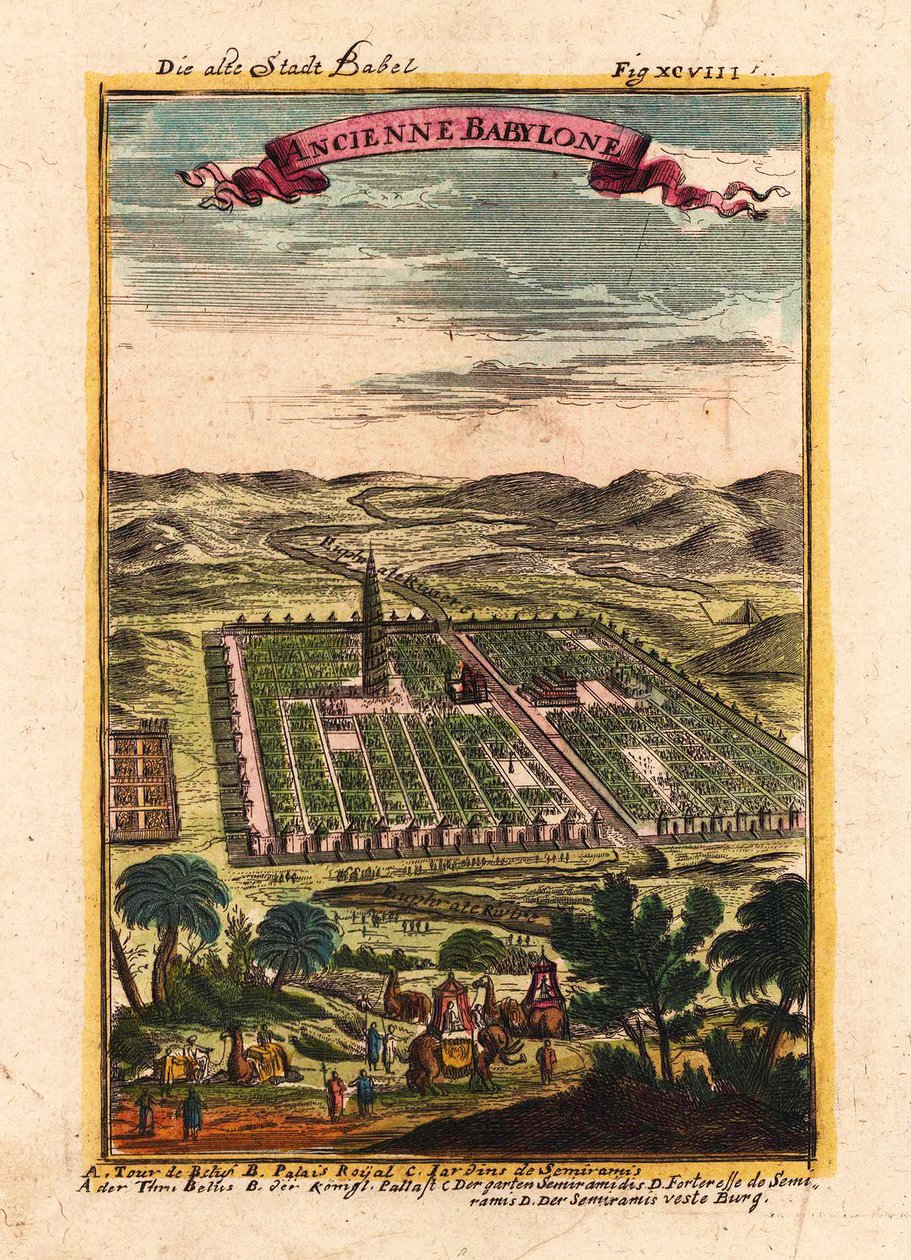 巴别塔旧城，1719年 作者 阿兰·马内松·马莱特