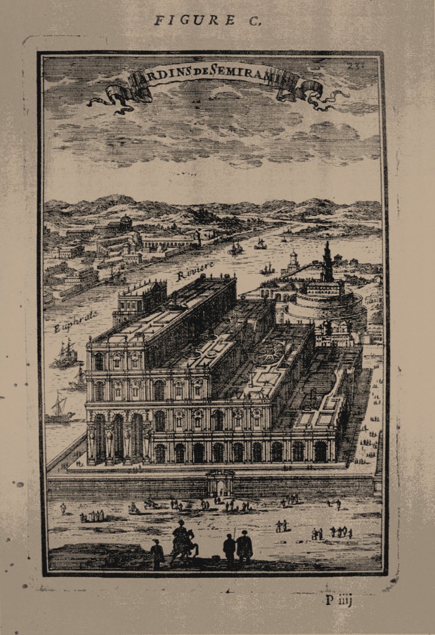 塞米勒米斯空中花园，1683年 作者 阿兰·马内松·马莱特