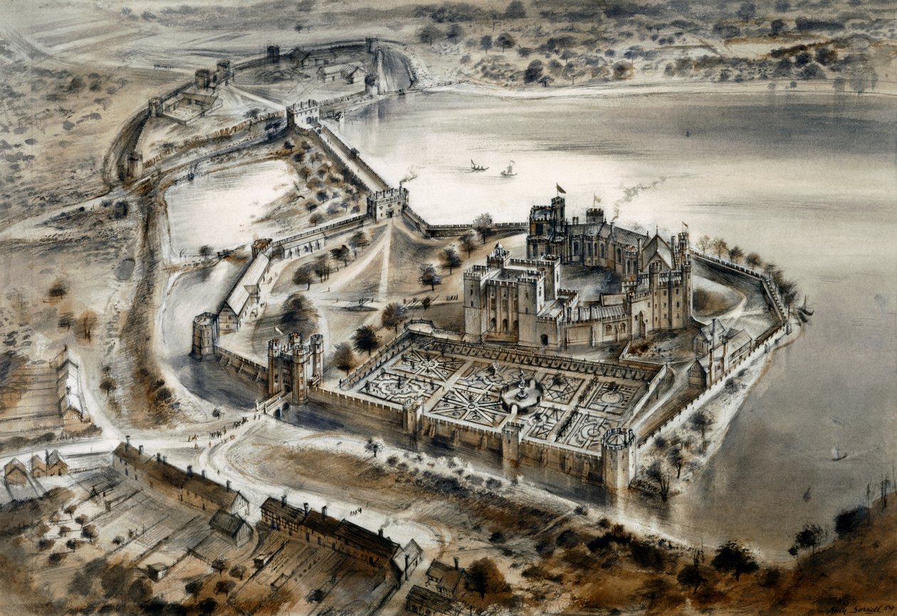 凯尼沃斯城堡，约1575年，约1960年代 作者 艾伦·欧内斯特·索雷尔