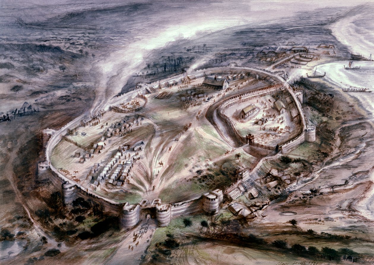 Pevensey城堡，约3世纪，约1960年代 作者 艾伦·欧内斯特·索雷尔