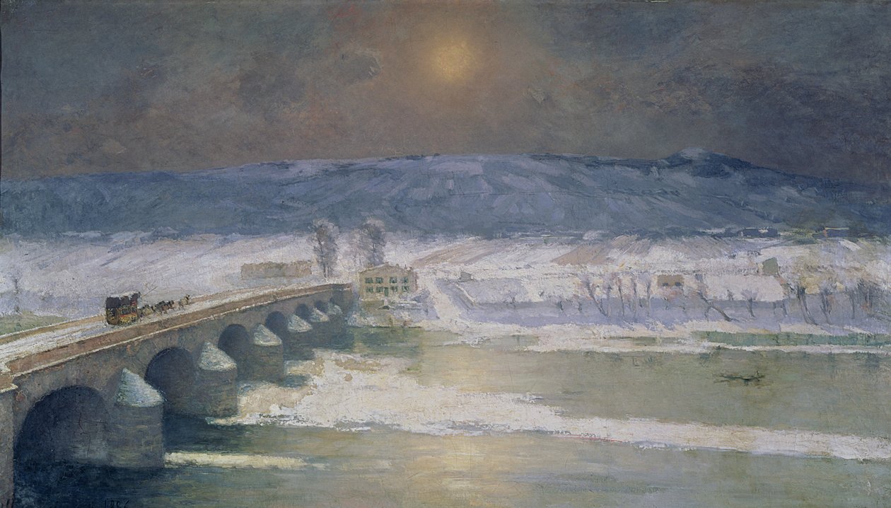 奥弗涅的雪，1886年 作者 阿尔伯特·查尔斯·勒伯格