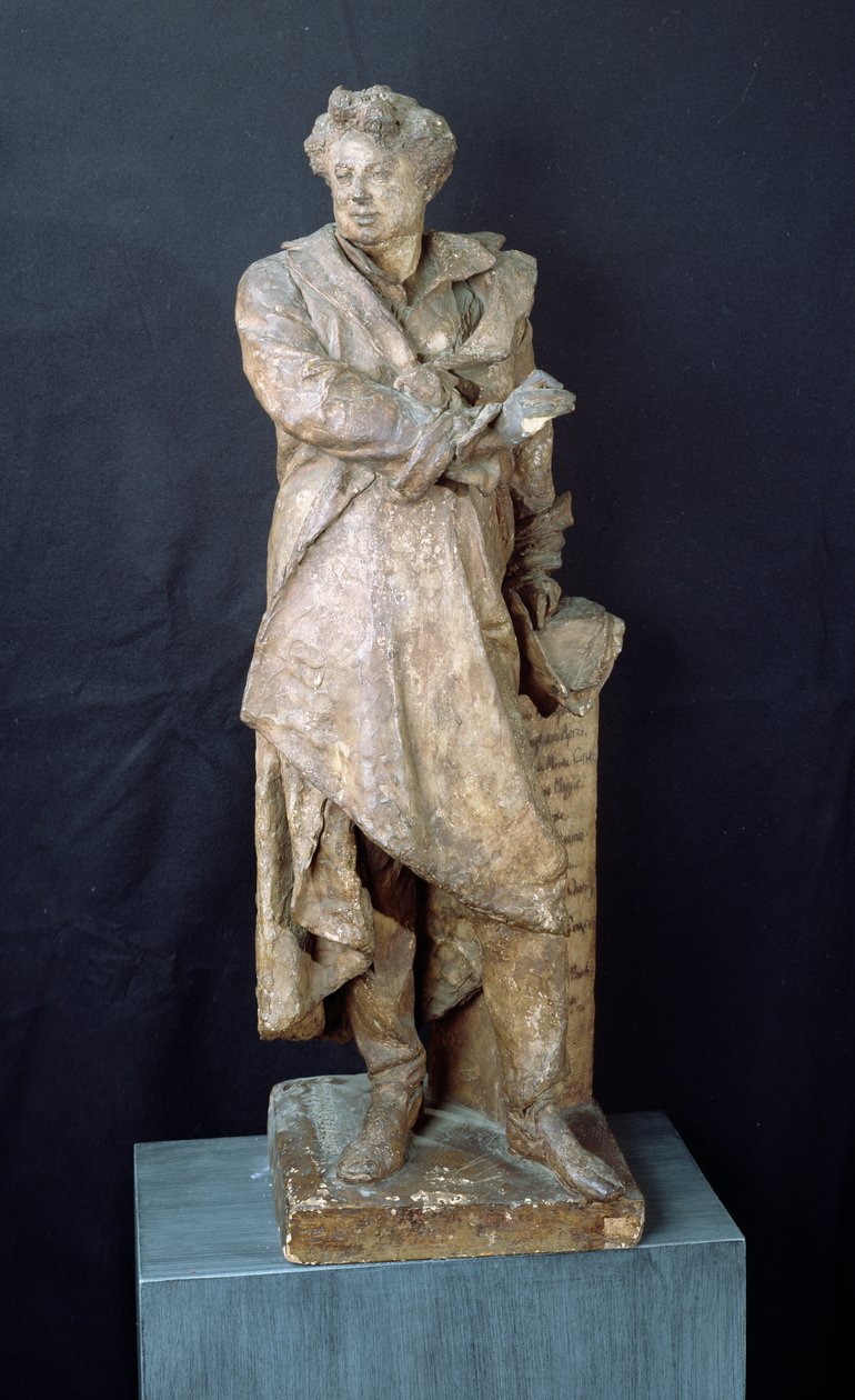 Alexandre Dumas Pere（1802-70），c.1883-87的雕像 作者 阿尔伯特·欧内斯特·开利·贝勒斯