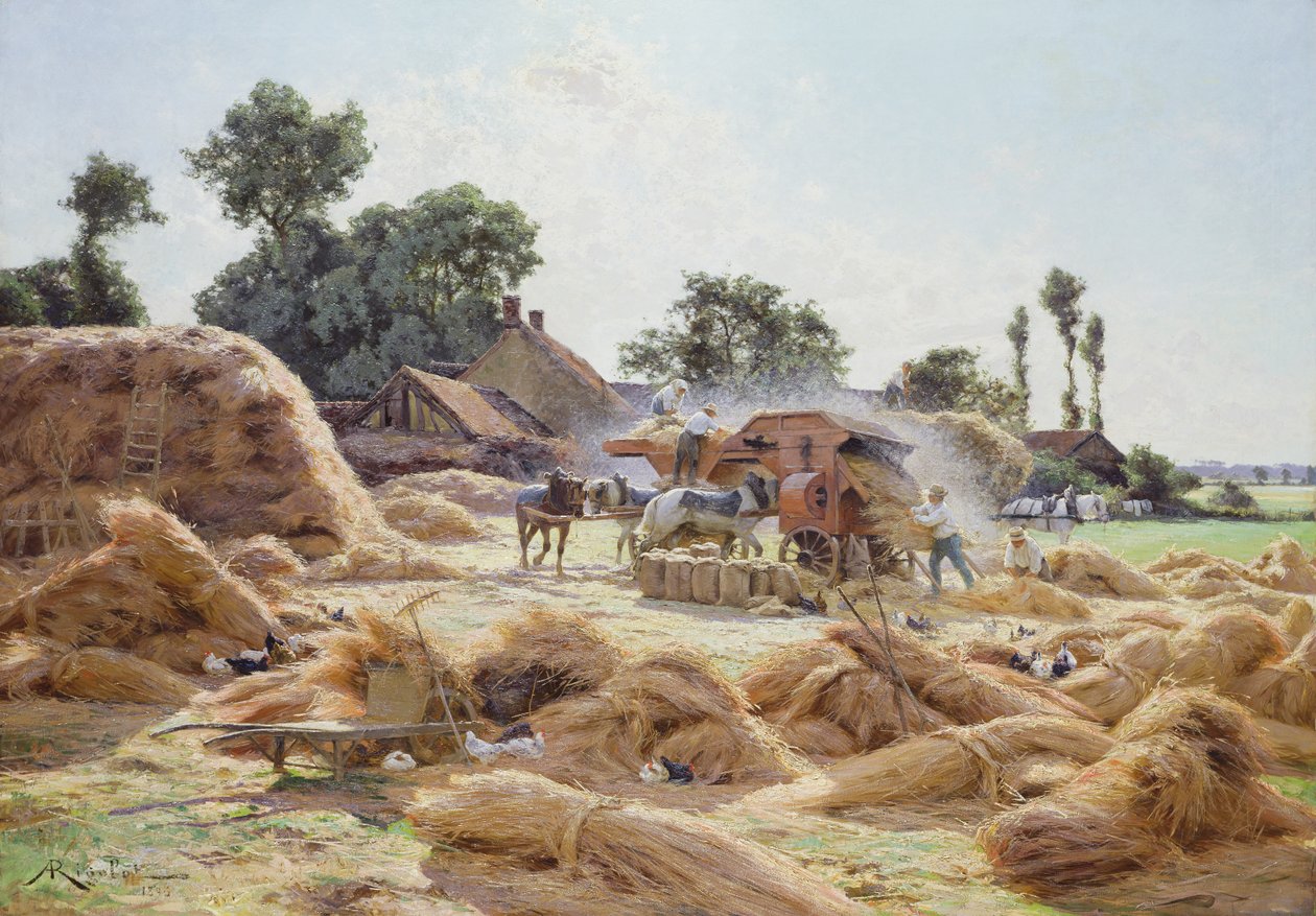 脱粒机（Loiret）1896 作者 阿尔伯特·里戈洛特