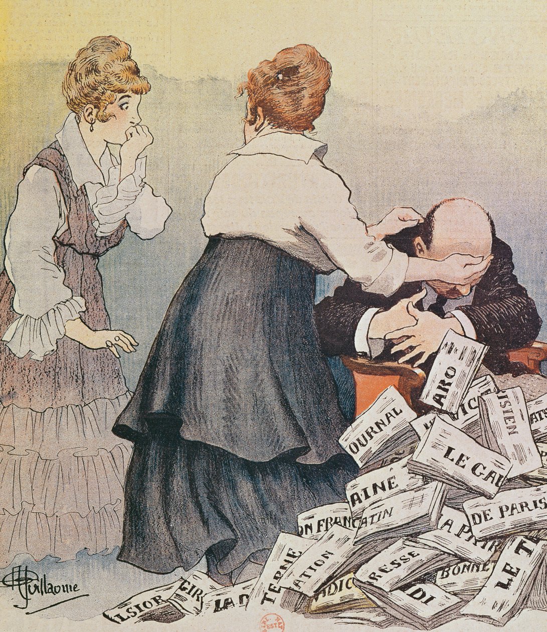 1916年4月15日“Le Rire”中的平民风险 作者 阿尔伯特·纪尧姆