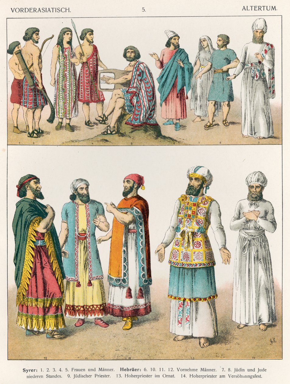 早期亚洲服饰，来自&39;Trachten der Voelker&39;，1864年 作者 阿尔伯特·克莱奇默