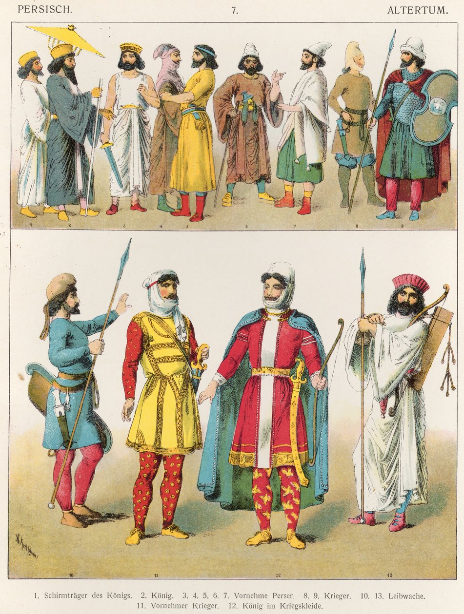 波斯连衣裙，来自&39;Trachten der Voelker&39;，1864年 作者 阿尔伯特·克莱奇默