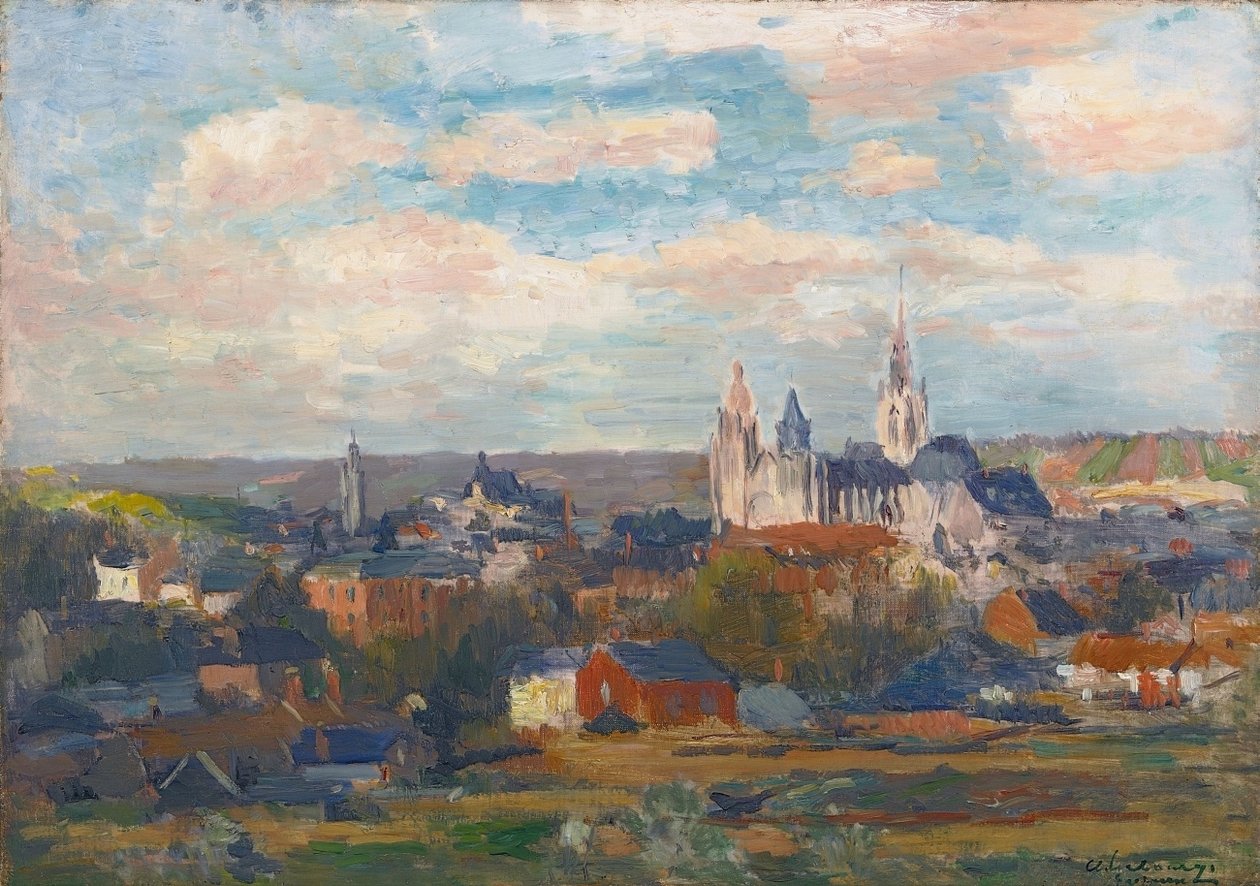 Evreux，Notre-Damen cathedralDeutsch：与大教堂一起看我们的女儿 作者 阿尔伯特·查尔斯·勒伯格