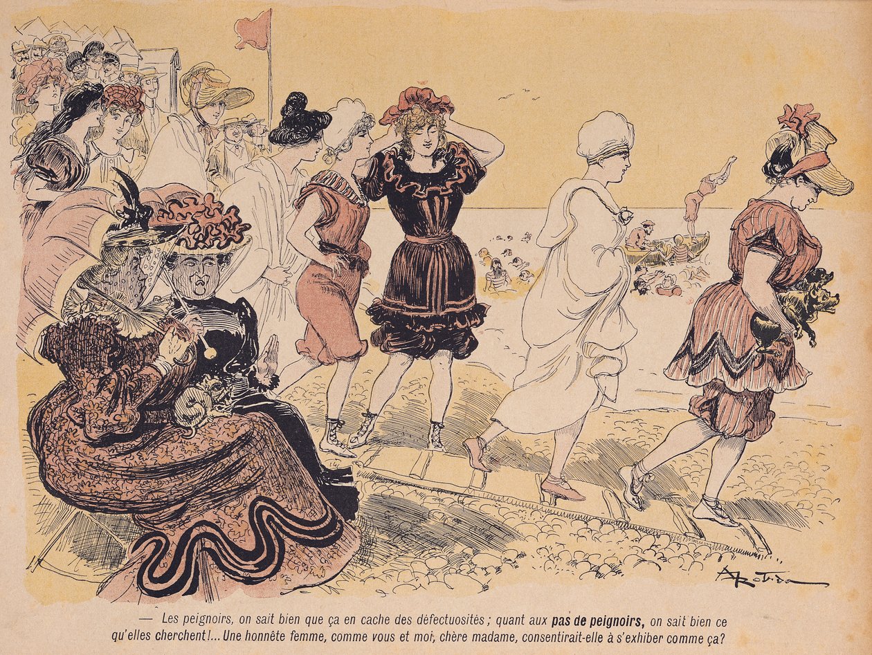 来自&39;L&39;Assiette au Beurre&39;的泳客，1902年8月30日 作者 阿尔伯特·罗比达