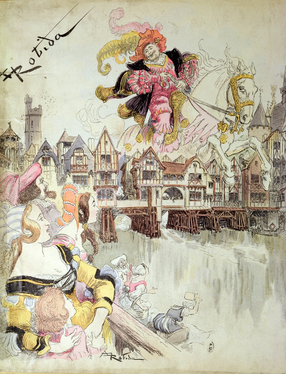 Gargantua，弗朗索瓦·拉伯雷全集（1494-1553）c.1880的插图 作者 阿尔伯特·罗比达