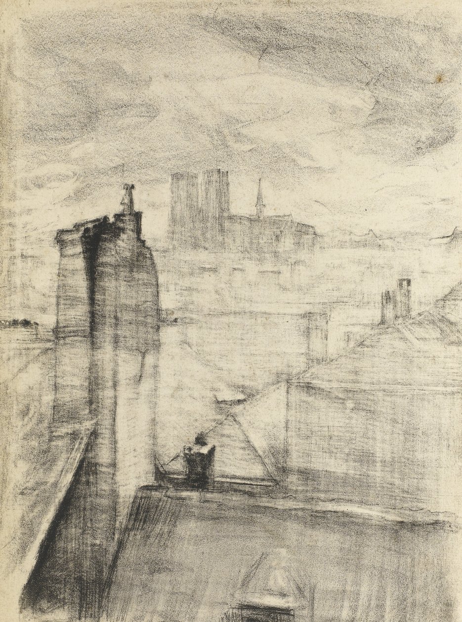 城市屋顶，布鲁塞尔，c.1910 作者 阿尔伯特·德·贝勒罗什