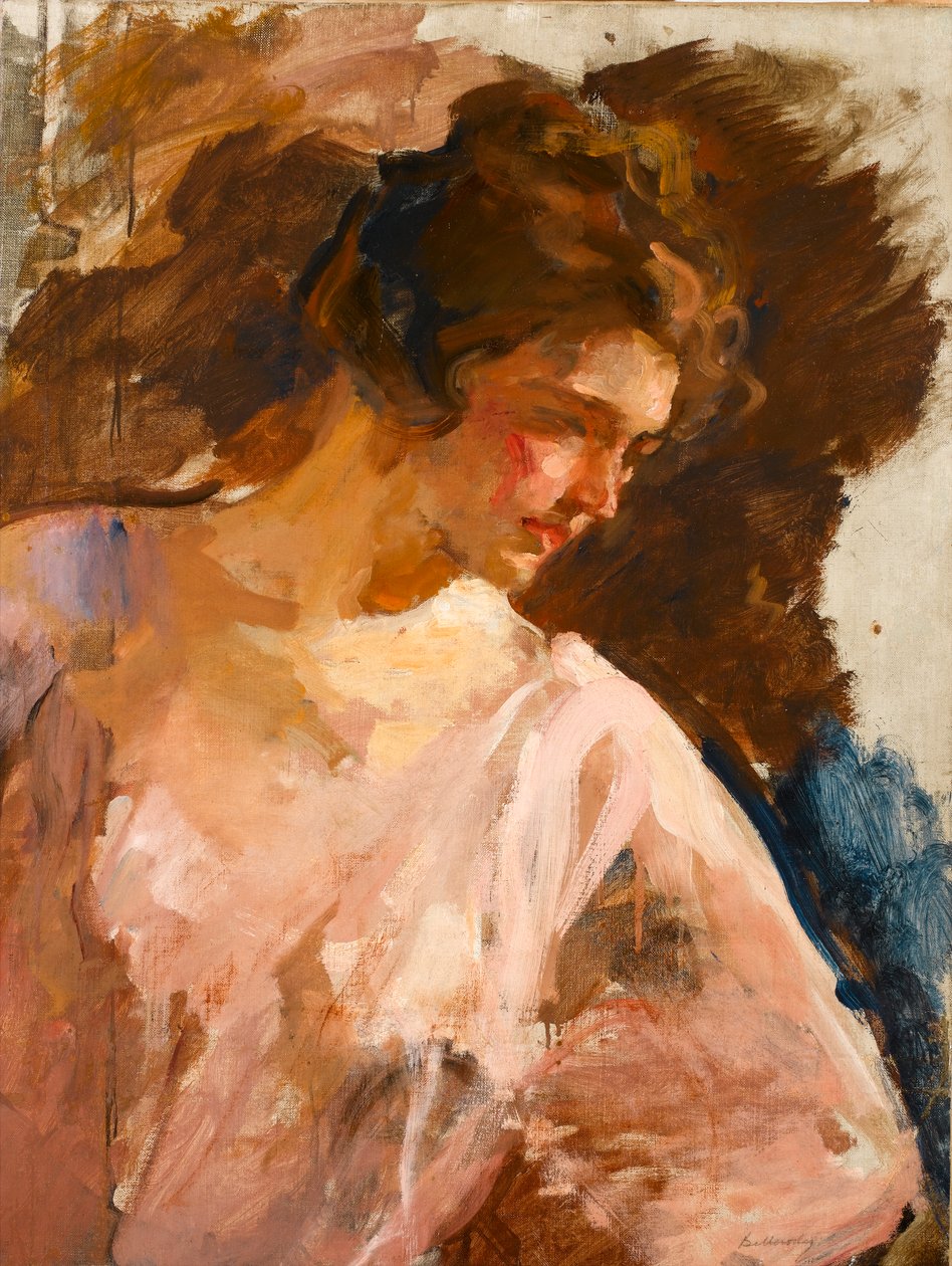 一位小姐的画象，c.1900 作者 阿尔伯特·德·贝勒罗什