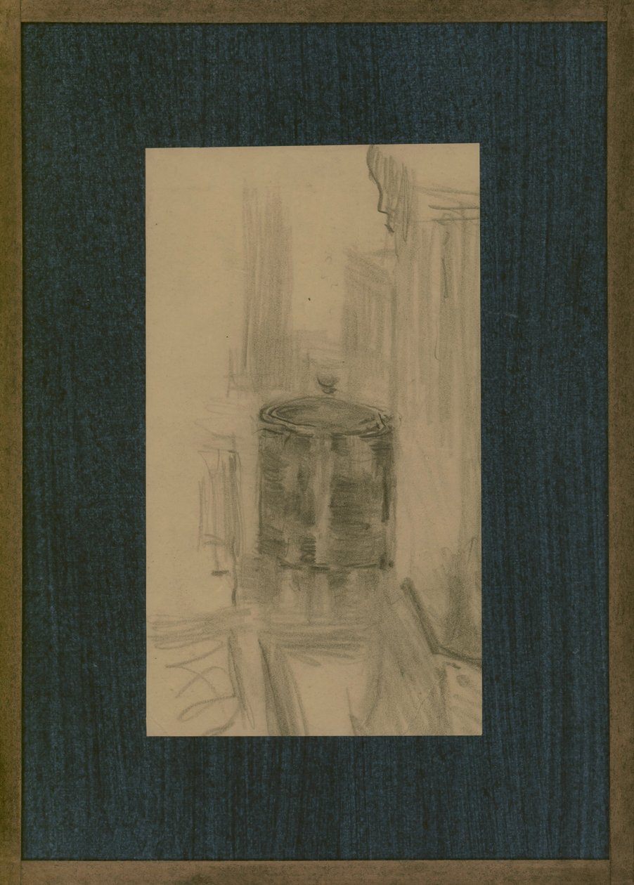 与饼干罐子的静物画，c.1890 作者 阿尔伯特·德·贝勒罗什