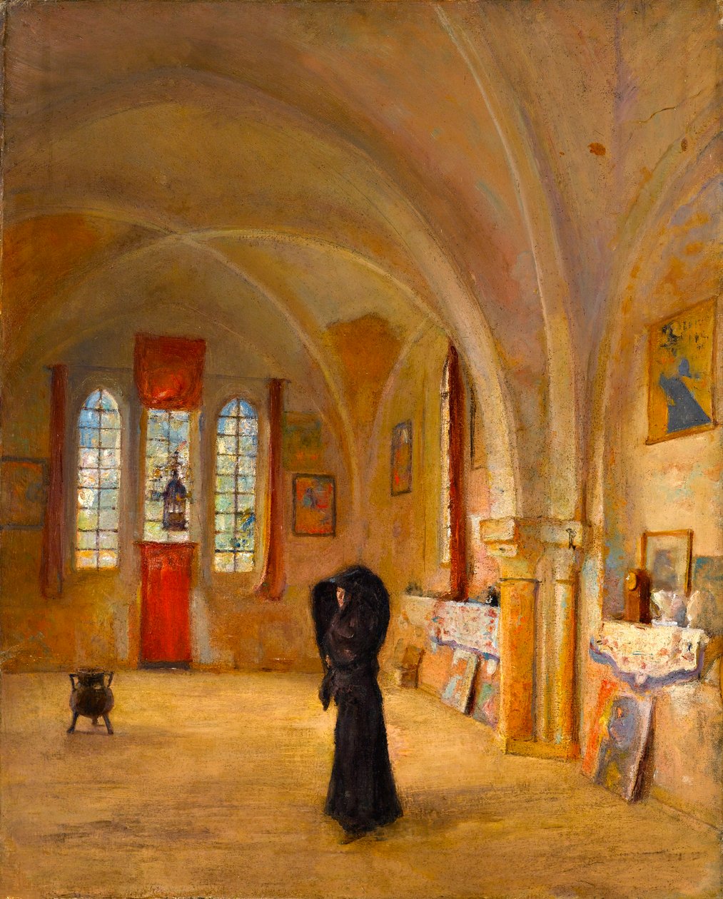 艺术家工作室，老教堂，La Boissiere，Chateauden，c.1909 作者 阿尔伯特·德·贝勒罗什