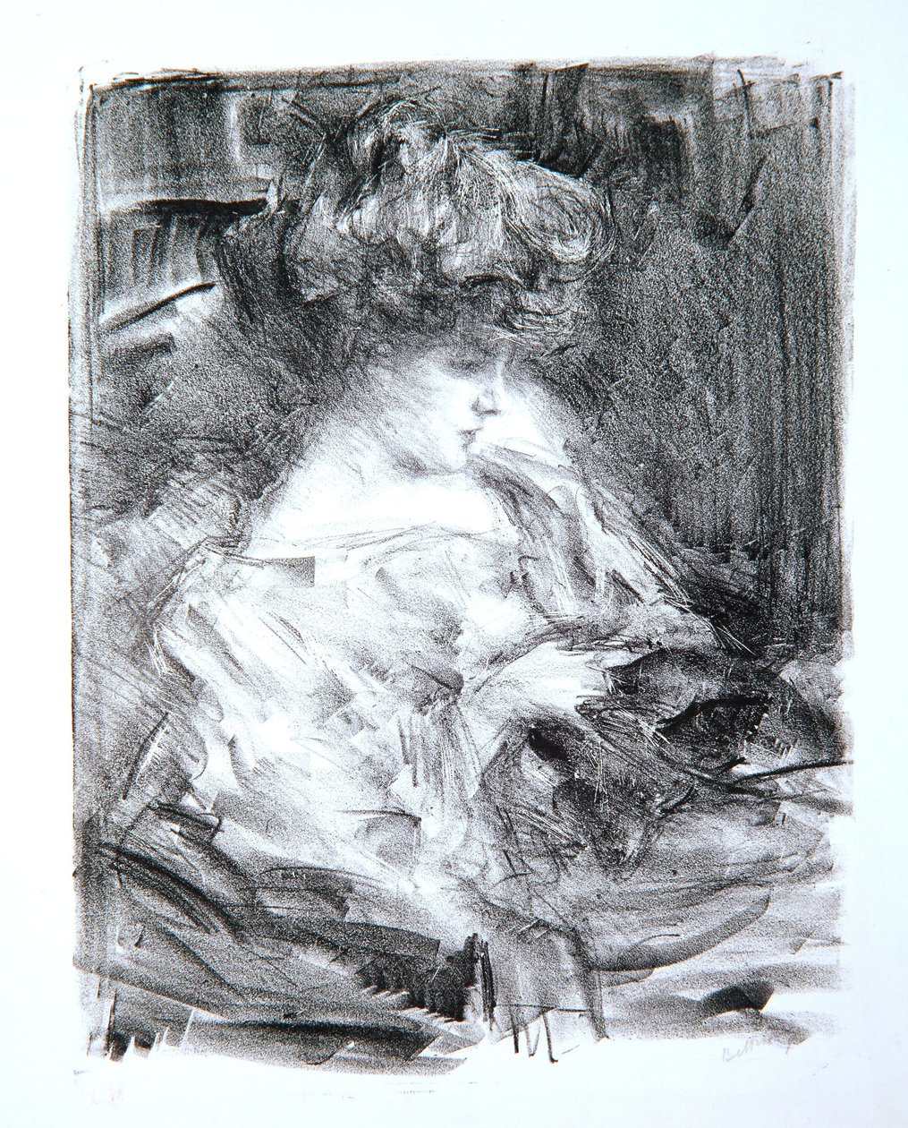 女士坐着，肖小姐，1905年 作者 阿尔伯特·德·贝勒罗什