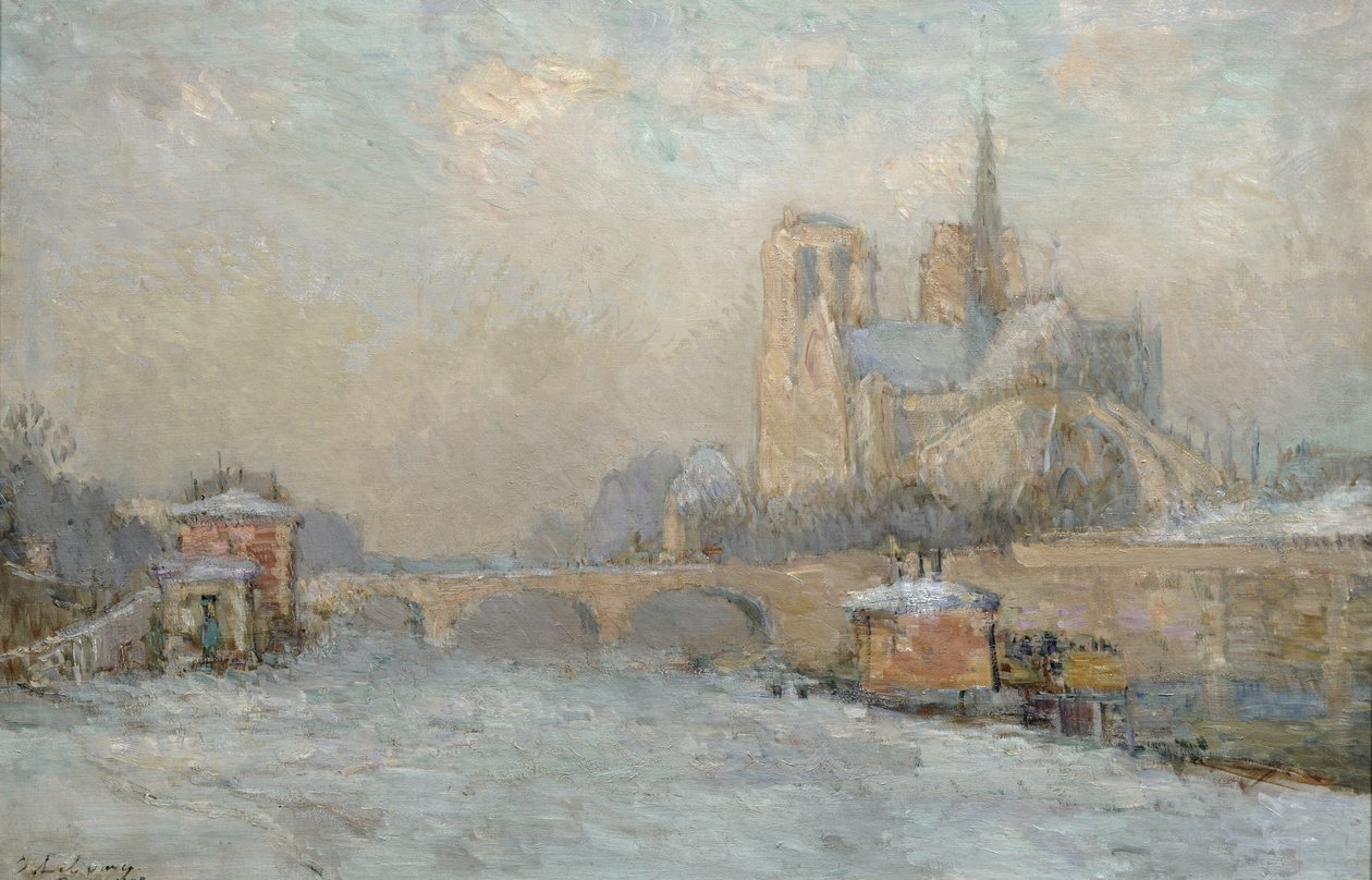 1909年Quai de la Tournelle和巴黎圣母 作者 阿尔伯特·查尔斯·勒伯格