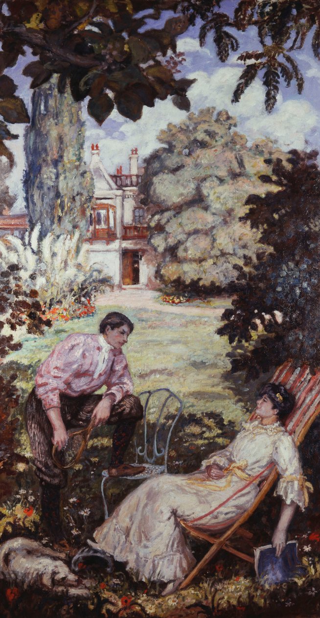 花园里的对话；La Conversation au Jardin 作者 阿尔伯特·安德烈