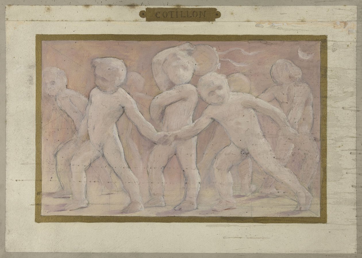 巴黎市政厅节日厅草图：科蒂龙，1889 年至 1895 年（油画） 作者 阿尔伯特·奥伯特
