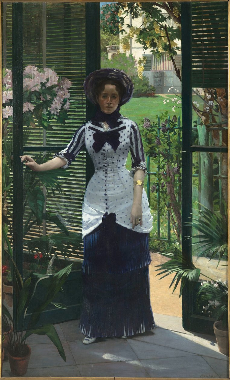 Dans la serre In the Greenhouse, ca 1881. 作者 阿尔伯特·巴塞洛梅