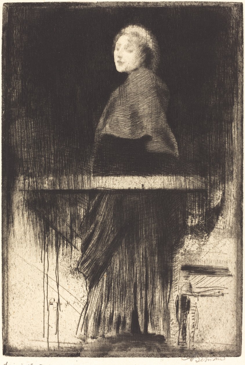戴斗篷的女人 (La femme à la pèlerine) 作者 阿尔伯特·贝斯纳德