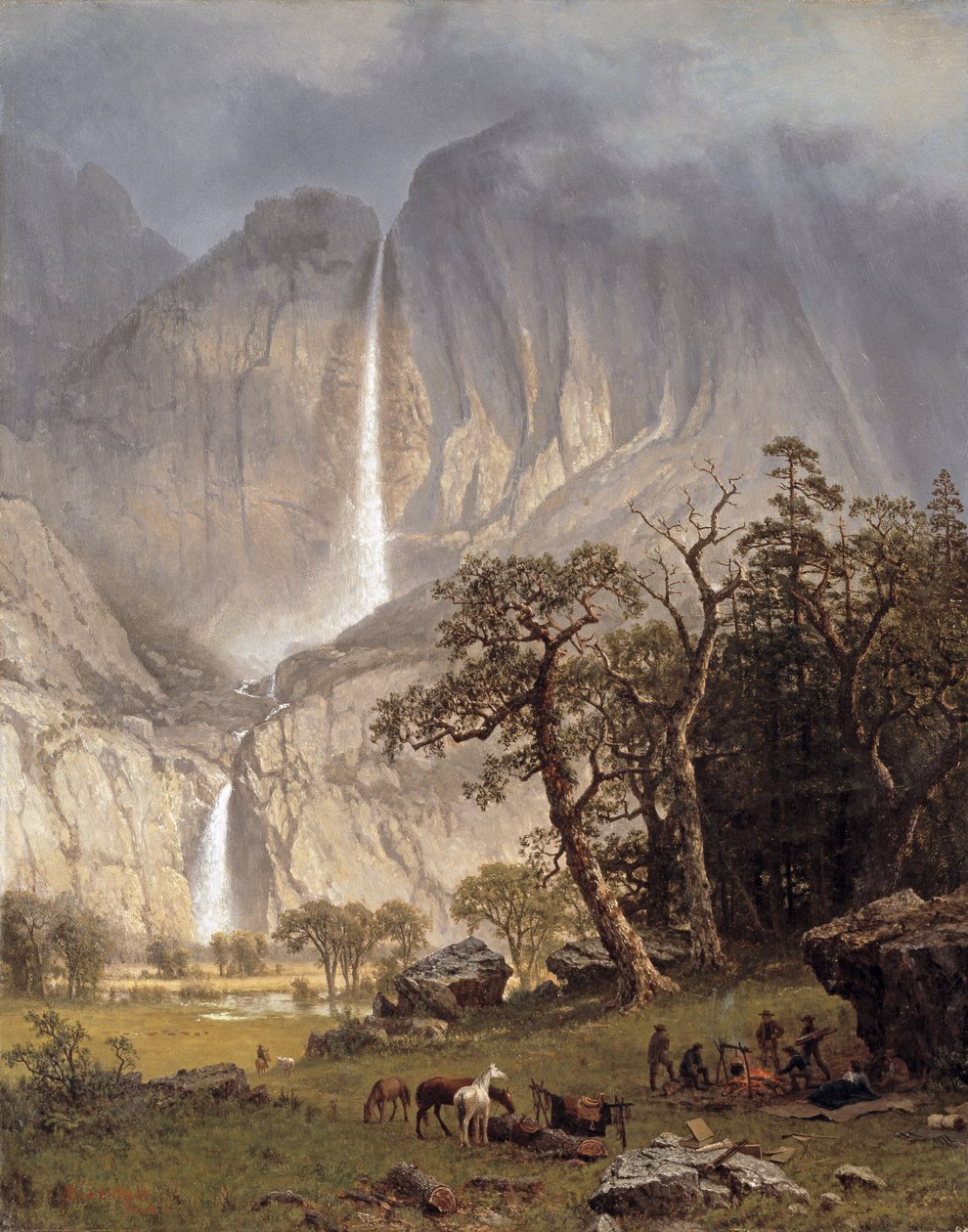 Cho-looke，优胜美地秋天，1864年 作者 阿尔伯特·比尔施塔特