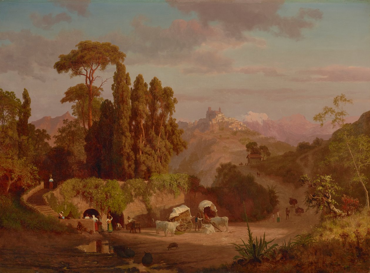 意大利苏比亚科风景 1859 年（布面油画） 作者 阿尔伯特·比尔施塔特