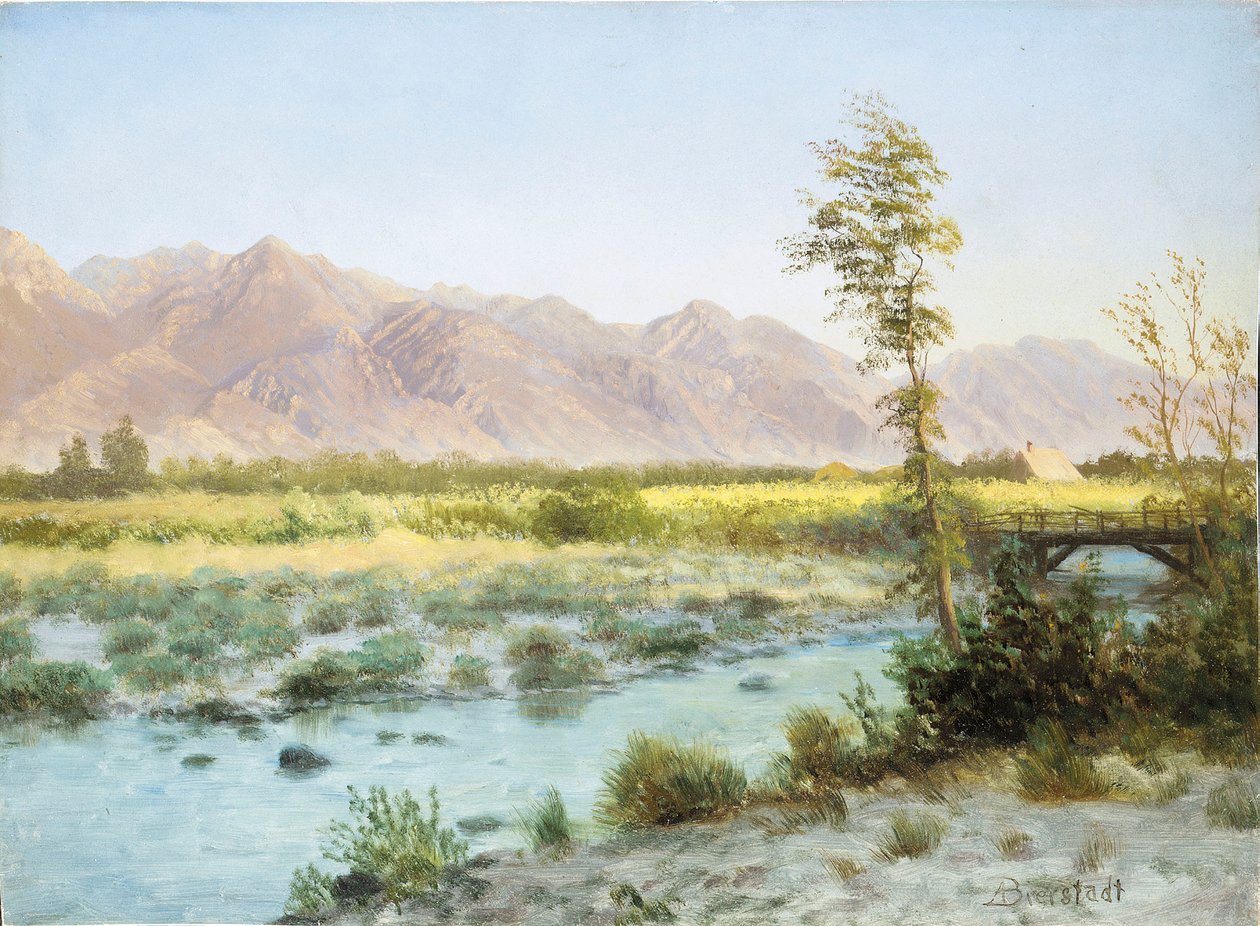 西方风景（纸上油画） 作者 阿尔伯特·比尔施塔特