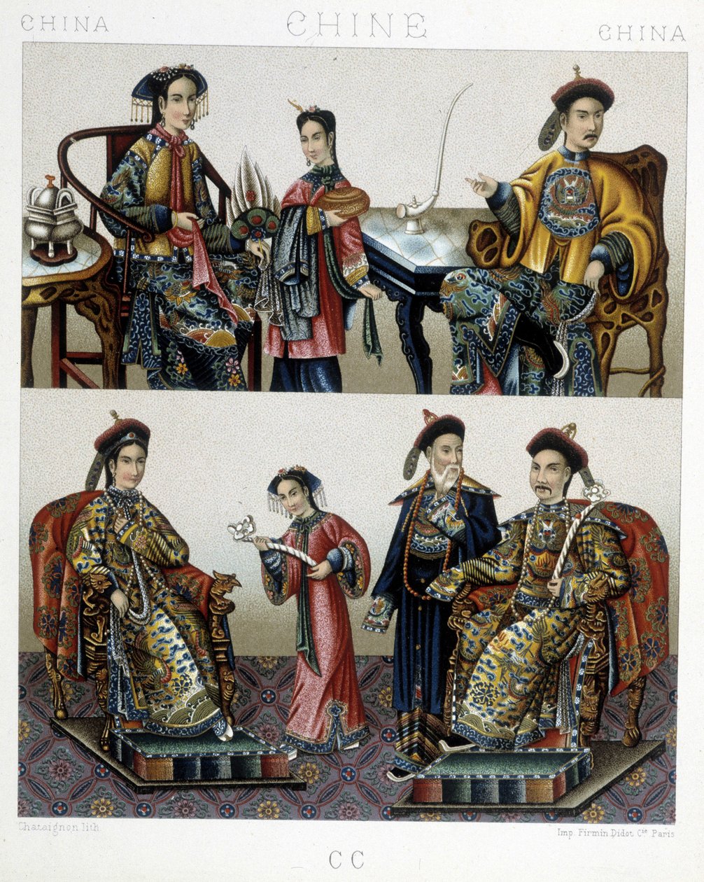 中国贵族 - 拉西内特的“服装历史” 作者 阿尔伯特·查尔斯·奥古斯特·拉西内